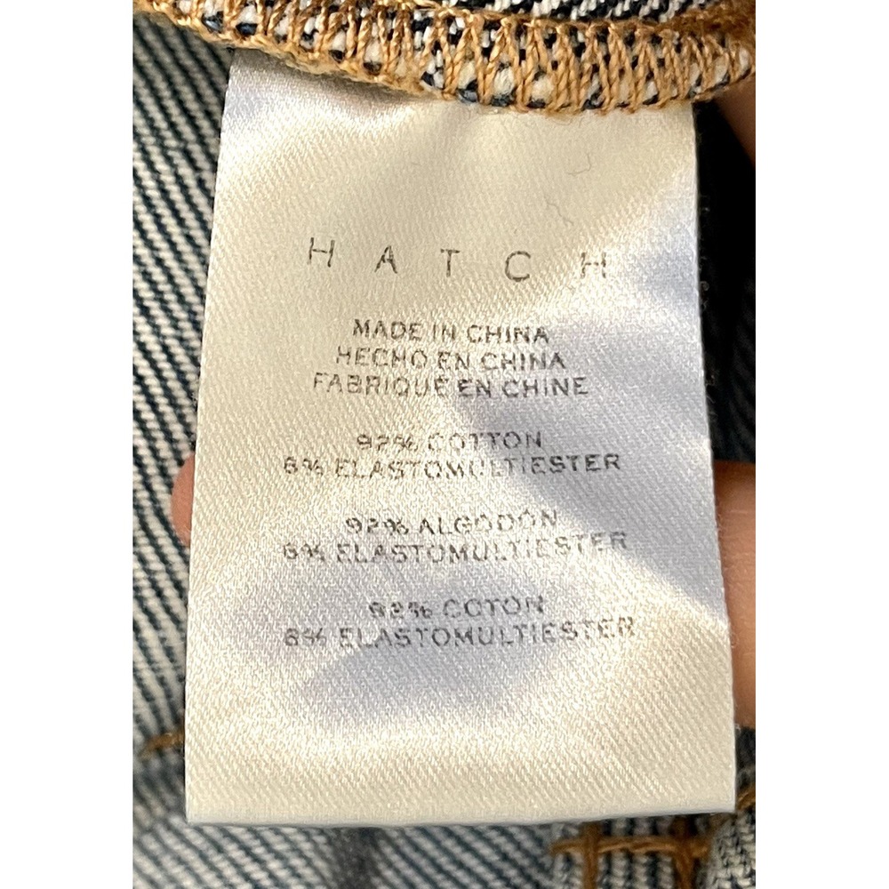HATCH Claire Distressed Straight-Leg Maternity Jeans Under Bump 28 - Picture 13 of 16